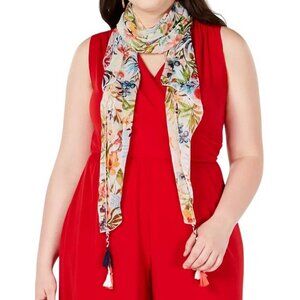 INC International Concepts Rainforest Botanical Crescent Scarf (15-EX)